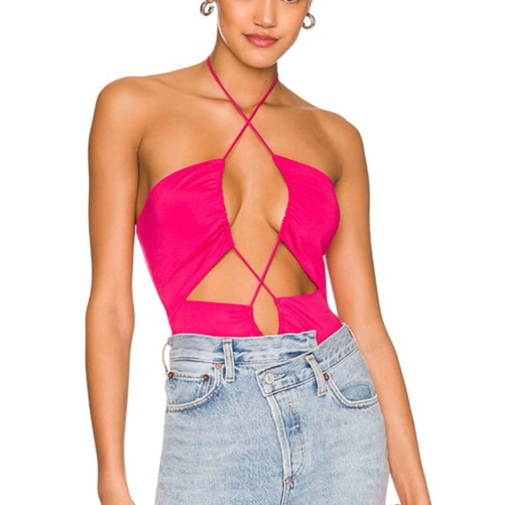 Superdown Valentine Strappy Bodysuit Size S